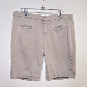 Elevenses Anthro Cuffed Chino Long Shorts 11" Light Tan Size 8